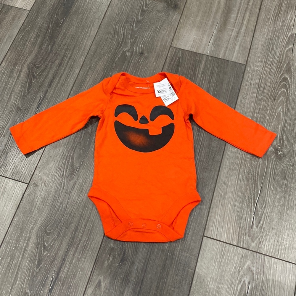 NWT! Unisex Baby Matching‎ Family Jack-O'-Lantern Graphic Bodysuit - Flame